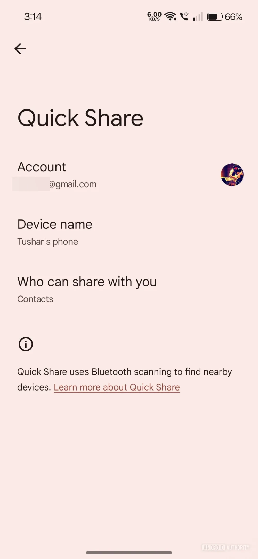 Google Quick Sahre Android